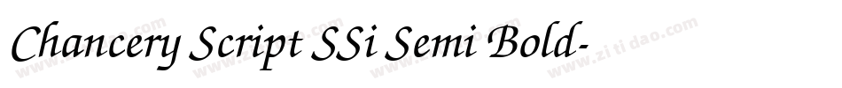 Chancery Script SSi Semi Bold字体转换